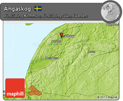 Physical 3D Map of Ängaskog