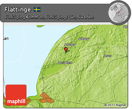 Physical 3D Map of Flättinge