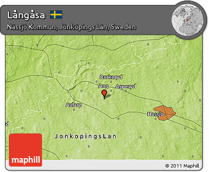 Physical 3D Map of Långåsa