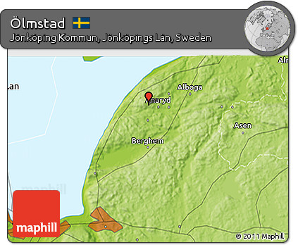 Physical 3D Map of Ölmstad