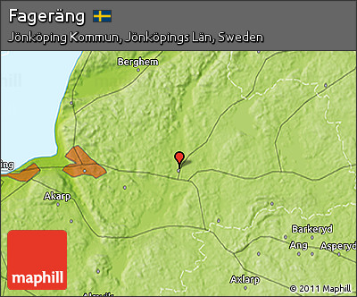Physical 3D Map of Fageräng