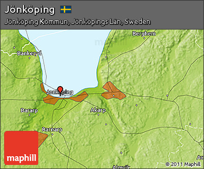 Physical 3D Map of Jönköping