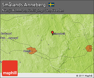 Physical 3D Map of Smålands Anneberg