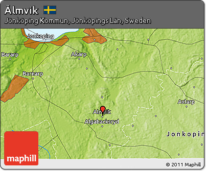 Physical 3D Map of Älmvik