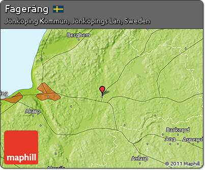 Physical 3D Map of Fageräng