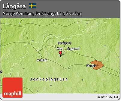 Physical 3D Map of Långåsa