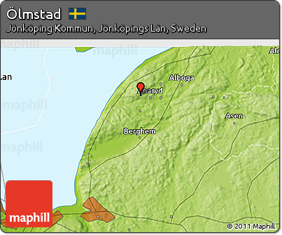 Physical 3D Map of Ölmstad