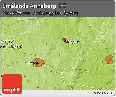 Physical 3D Map of Smålands Anneberg
