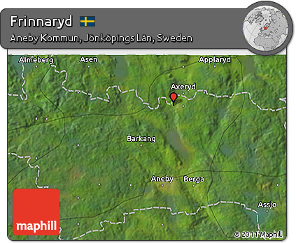 Satellite 3D Map of Frinnaryd
