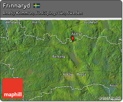 Satellite 3D Map of Frinnaryd
