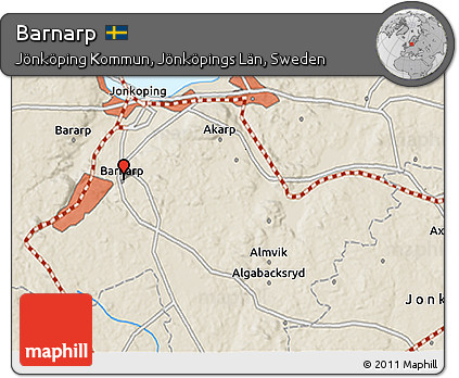Shaded Relief 3D Map of Barnarp