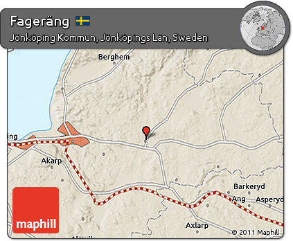 Shaded Relief 3D Map of Fageräng