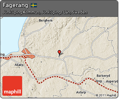 Shaded Relief 3D Map of Fageräng