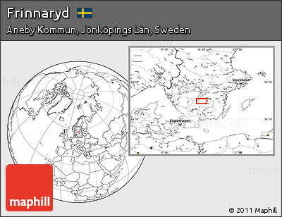 Blank Location Map of Frinnaryd
