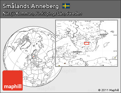 Blank Location Map of Smålands Anneberg