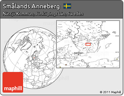 Blank Location Map of Smålands Anneberg