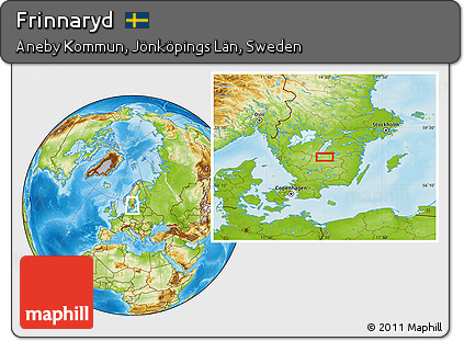 Physical Location Map of Frinnaryd