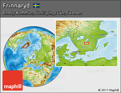 Physical Location Map of Frinnaryd