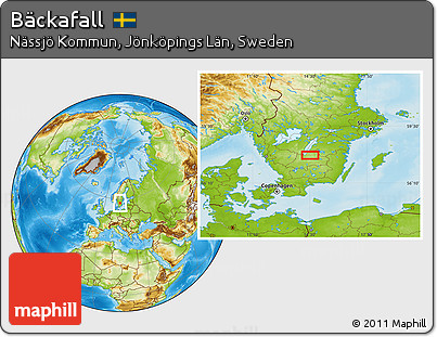 Physical Location Map of Bäckafall