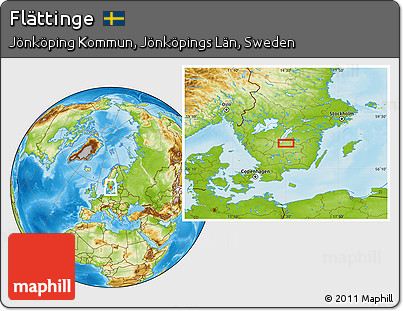 Physical Location Map of Flättinge