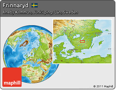 Physical Location Map of Frinnaryd