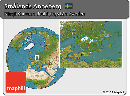 Satellite Location Map of Smålands Anneberg