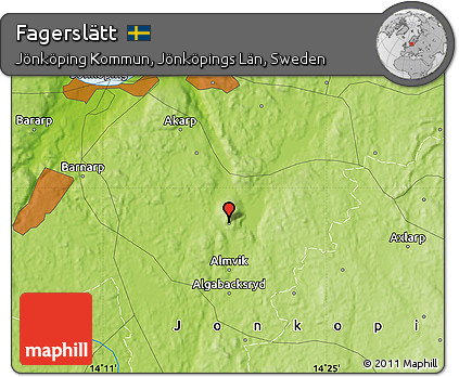 Physical Map of Fagerslätt