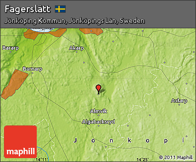 Physical Map of Fagerslätt