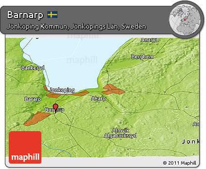 Physical Panoramic Map of Barnarp