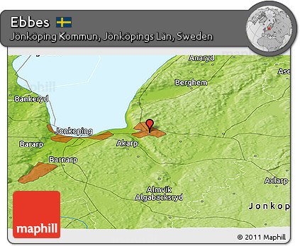 Physical Panoramic Map of Ebbes