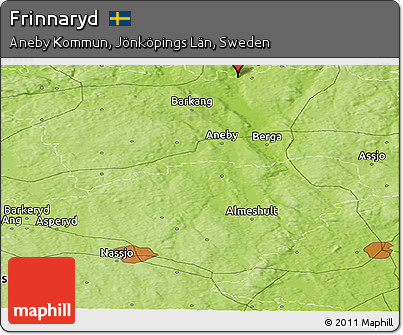 Physical Panoramic Map of Frinnaryd