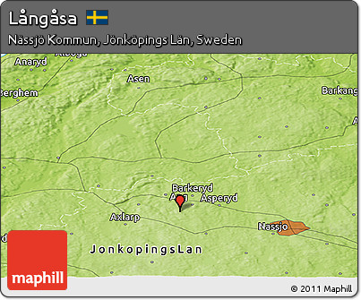 Physical Panoramic Map of Långåsa