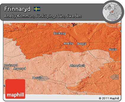 Political Panoramic Map of Frinnaryd