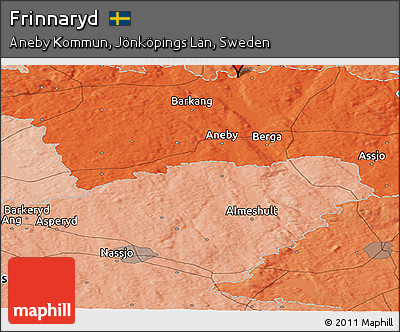 Political Panoramic Map of Frinnaryd