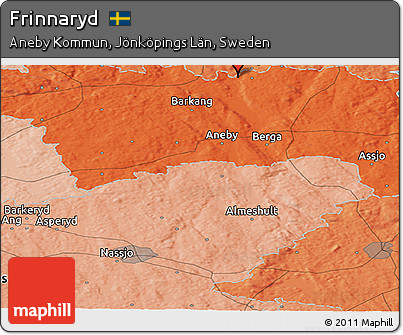 Political Panoramic Map of Frinnaryd