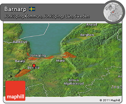 Satellite Panoramic Map of Barnarp