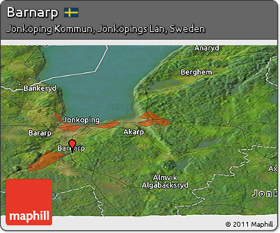 Satellite Panoramic Map of Barnarp