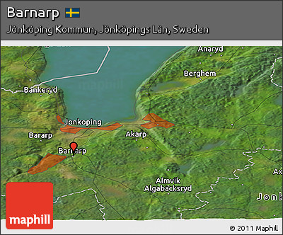 Satellite Panoramic Map of Barnarp