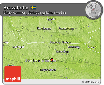 Physical 3D Map of Bruzaholm