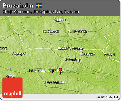 Physical 3D Map of Bruzaholm