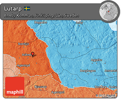 Political 3D Map of Lutarp