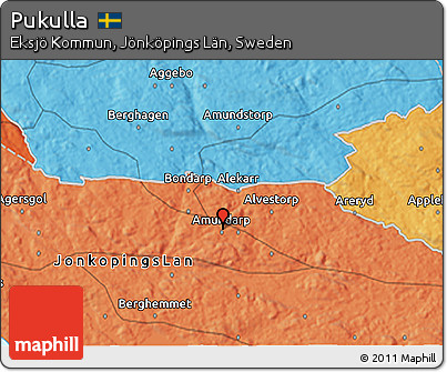 Political 3D Map of Pukulla