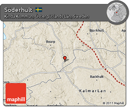 Shaded Relief 3D Map of Söderhult