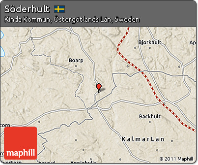 Shaded Relief 3D Map of Söderhult
