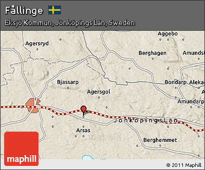 Shaded Relief 3D Map of Fållinge