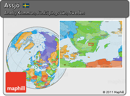 Political Location Map of Assjö