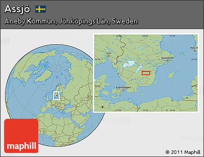 Savanna Style Location Map of Assjö
