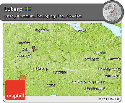 Physical Panoramic Map of Lutarp
