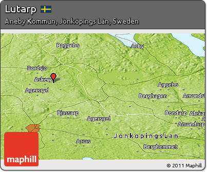 Physical Panoramic Map of Lutarp