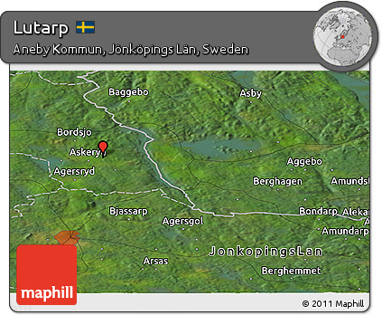 Satellite Panoramic Map of Lutarp